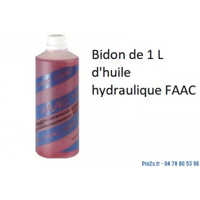 FAAC 714017 bidon de 1 litre d'huile hydraulique