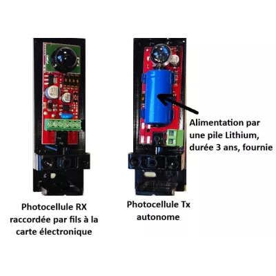 Photocellule universelle GGP CELL BAT 1 filaire, 1 à pile 3 ans