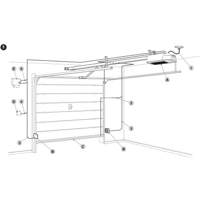 NICE SPIDER SPR40BDKCER30 KIT de motorisation de porte de garage domestique avec rail de 4,00 m