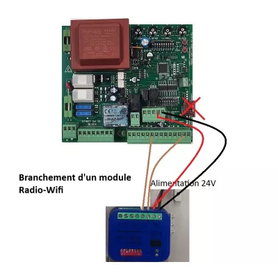 Carte S6XL / START S6BL pour 2 moteurs 230V avec la carte radio