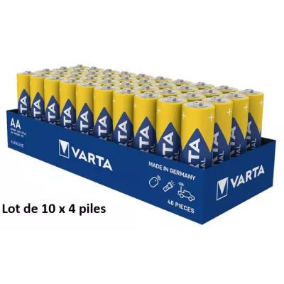 PILE VARTA ALCALINE AA LR6 1,5V INDUSTRIAL PRO lot de 40 piles