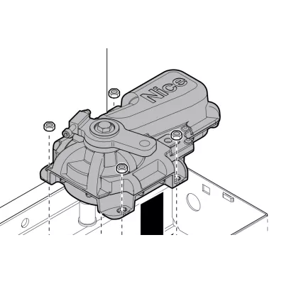 NICE BM5024 moteur enterré 24v avec encodeur, irréversible pour BIGFAB BFAB5024