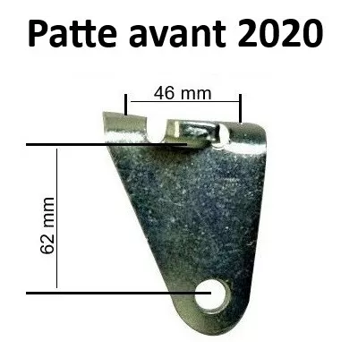 Patte de fixation 3 trous pour un vérin coté portail ADYX GENIUS – EuroBat, Adyx KBT, Diagral ATLAS LEX