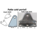 Patte de fixation 3 trous pour un vérin coté portail ADYX GENIUS – EuroBat, Adyx KBT, Diagral ATLAS LEX