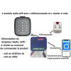 Clavier radio WHYPAD avec 1 télécommande et un récepteur RADIO-WIFI 433/868 Mhz 2 relais, 12/24V ou 230V