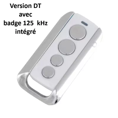 PRASTEL SLIM4E-DT 433 Télécommande avec badge 125 kHz intégré