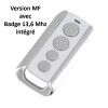 PRASTEL SLIM4E-MF 433 Télécommande avec badge 13,56 Mhz intégré