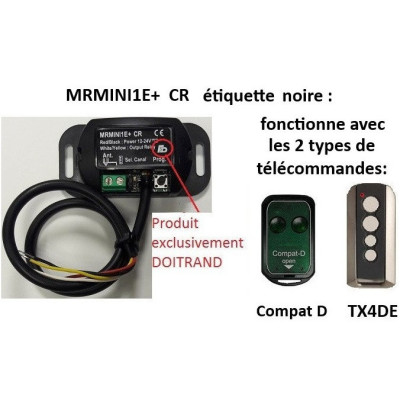 DOITRAND MRMINI1E+ CR NOIRE récepteur 1tx DOITRAND fonctionne avec Compat D et TX4D