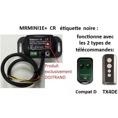 DOITRAND MRMINI1E+ CR NOIRE récepteur 1tx DOITRAND fonctionne avec Compat D et TX4D