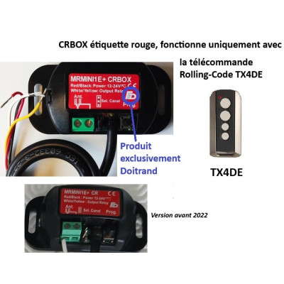 DOITRAND MRMINI1E+ CR ROUGE  récepteur 1 cnx, fonctionne avec TX4DE