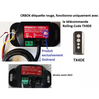 DOITRAND MRMINI1E+ CR ROUGE  récepteur 1 cnx, fonctionne avec TX4DE