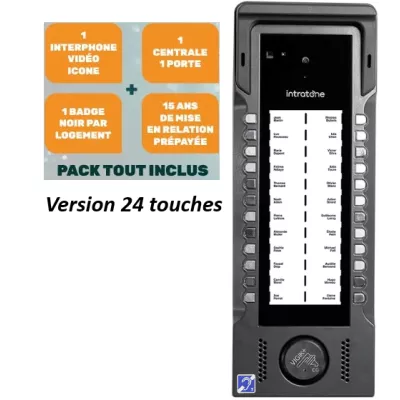 INTRATONE INTERPHONE 29-5002+ PACK TSUNAMI de 1 à 16 logements VIDEO GSM prépayé 15 ans
