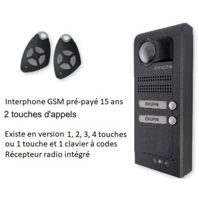 Interphone vidéo 4G INTRATONE Villa 05-0203 avec 2 boutons pour 2 logements