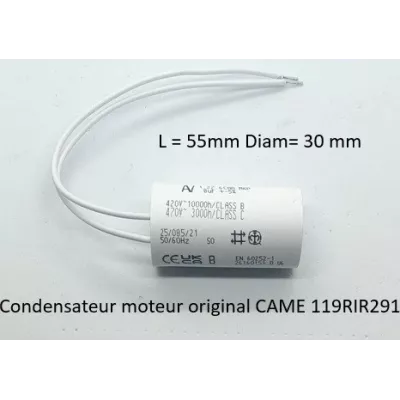 CAME 119RIR295 Condensateur moteur 10 µF 450V