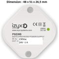 IZYX PSEWB2401 alimentation miniature 230V/24Vcc 1 A bornier à vis