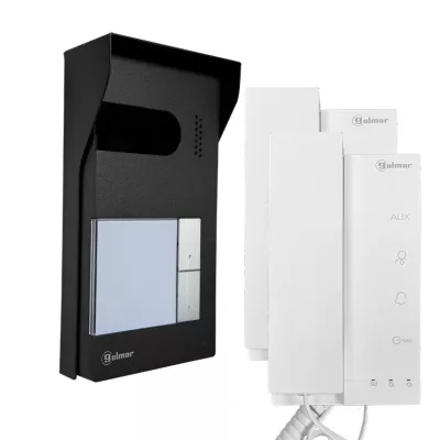 Kit interphone audio 2 logements avec combinés TART et platine SOUL