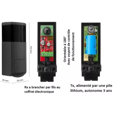 Photocellule universelle GGP CELL BAT 1 filaire, 1 à pile 3 ans
