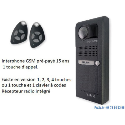 INTRATONE 05-0201 INTERPHONE VILLA GSM pour 1 logement