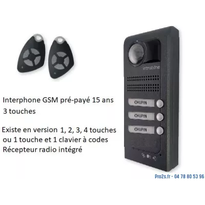 INTRATONE 05-0204 INTERPHONE VILLA GSM 3 LOGEMENTS