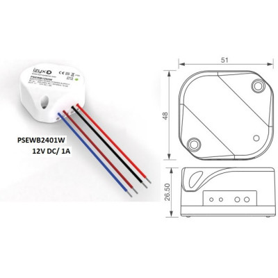 Alimentation miniature 24V 1A, IP65, raccordement par fils IZYX PSEWB2401W