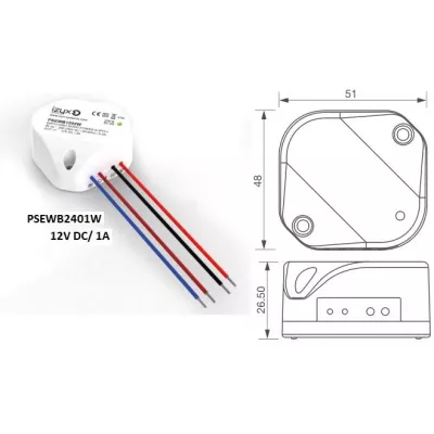 Alimentation miniature 24V 1A, IP65, raccordement par fils IZYX PSEWB2401W