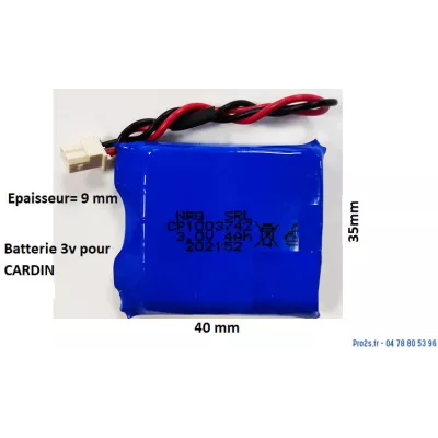 CARDIN ZRA3.0-3.8-W Pile batterie lithium 3,0V