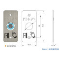 IZIX SS19B12P101 Bouton poussoir 19 mm sur plaque étroite