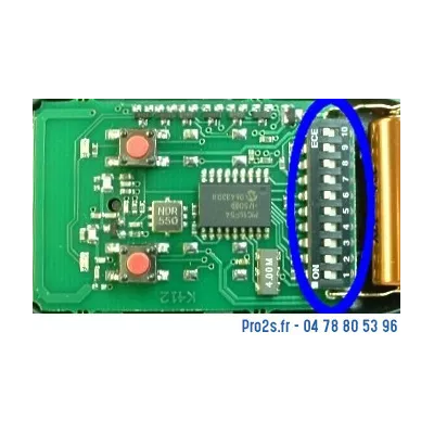 Compatible TKC 433 télécommande 2 touches