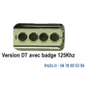 Télécommande PRASTEL SLIM4E-DT noire à quatre boutons avec double technologie radio et proximité