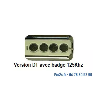 Télécommande PRASTEL SLIM4E-DT noire à quatre boutons avec double technologie radio et proximité