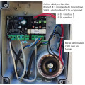 Coffret de portail universel GGPQ20A pour 2 moteurs 24V, livré avec 2 télécommandes, adaptation toutes marques