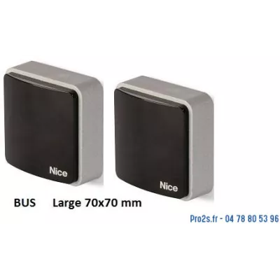Photocellules infrarouges NICE EPLB BLUEBUS larges pour sécurité de portail