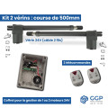 GGP Kit 2 vérins 24V course 500mm avec coffret GGPQ20 et 2 télécommandes
