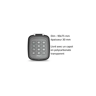 Clavier radio avec 1 télécommande et un récepteur RADIO-WIFI 433/868 Mhz 2 relais, 12/24V ou 230V