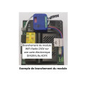 Clavier radio avec 1 télécommande et un récepteur RADIO-WIFI 433/868 Mhz 2 relais, 12/24V ou 230V