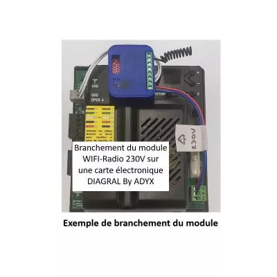 Clavier radio avec 1 télécommande et un récepteur RADIO-WIFI 433/868 Mhz 2 relais, 12/24V ou 230V