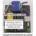 GGP-RADIO-WIFI 230V module récepteur 230V, 2 relais livré avec ou sans 2 télécommandes