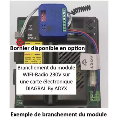 GGP-RADIO-WIFI 230V module récepteur 230V, 2 relais livré avec ou sans 2 télécommandes