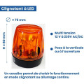 GGP CLIGNO F03-LC4 Orange feu clignotant universel 12-230V AC-DC