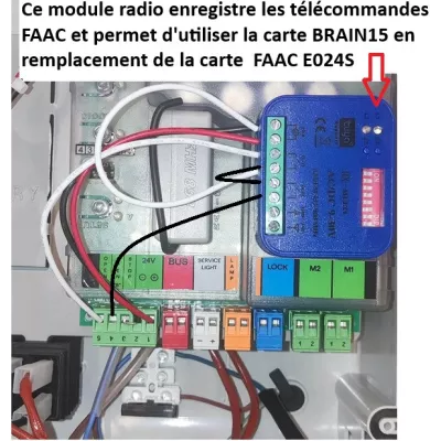 GENIUS BRAIN15 FAAC carte électronique pour 2 moteurs 24V – compatible télécommandes ECHO et KILO