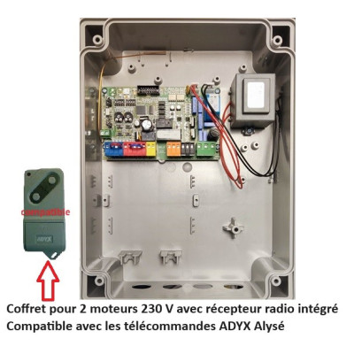 Coffret de commande GGPQ81A pour motorisation 230 V avec radio intégrée