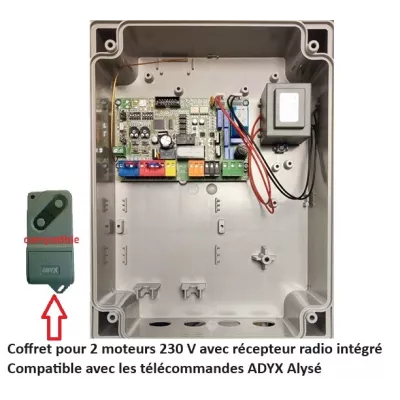 Coffret de commande GGPQ81A pour motorisation 230 V avec radio intégrée