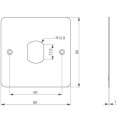 IZYX SSP225VGK plaque Inox avec découpe T25 pour recevoir une tête de lecture de badge