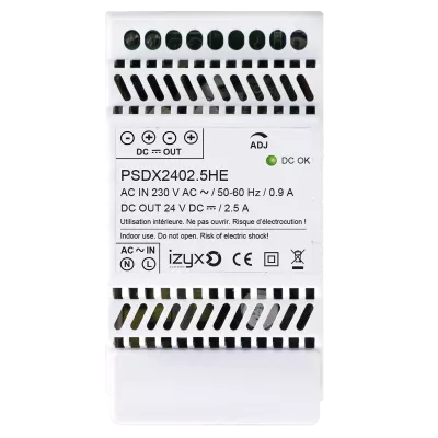 IZYX PSDX2402.5 HE Alimentation rail DIN 24V 2,5A