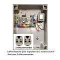 COFFRET GGP Q81A-2emy4 coffret électronique pour 1 ou 2 moteurs 220V avec radio et 2 télécommandes
